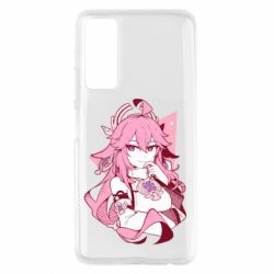 Чехол для Huawei P Smart 2021 Yae Miko portrait - PrintSalon