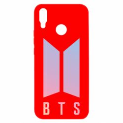 Чехол для Huawei P Smart Plus 2018 BTS gradient logo - PrintSalon