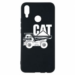 Чехол для Huawei P Smart Plus 2018 CAT logo and truck - PrintSalon