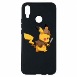 Чехол для Huawei P Smart Plus 2018 Cute Detective Pikachu - PrintSalon