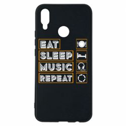 Чехол для Huawei P Smart Plus 2018 Eat sleep dj repeat. - PrintSalon