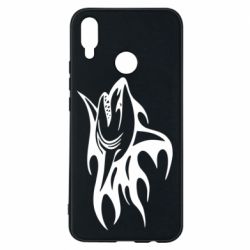 Чехол для Huawei P Smart Plus 2018 Flaming shark - PrintSalon
