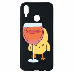 Чехол для Huawei P Smart Plus 2018 Качка і келих вина - PrintSalon
