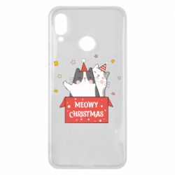 Чехол для Huawei P Smart Plus 2018 Meowy Christmas ( present box ) - PrintSalon