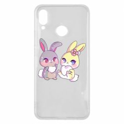 Чехол для Huawei P Smart Plus 2018 Rabbits In Love - PrintSalon
