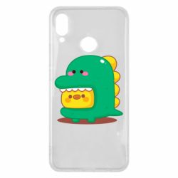 Чехол для Huawei P Smart Plus 2018 Уточка в костюме динозавра - PrintSalon