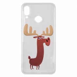 Чехол для Huawei P Smart Plus 2018 Забавный олень - PrintSalon