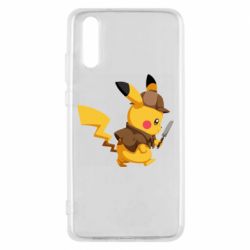 Чехол для Huawei P20 Cute Detective Pikachu - PrintSalon