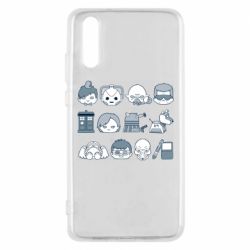 Чехол для Huawei P20 Doctor who icons - PrintSalon