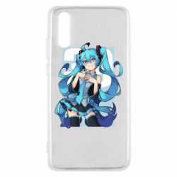 Чехол для Huawei P20 Hatsune Miku art - PrintSalon