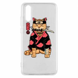 Чехол для Huawei P20 Japanese Akatsuki cat - PrintSalon