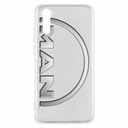 Чехол для Huawei P20 Man metallic logo - PrintSalon