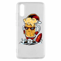 Чехол для Huawei P20 New Year's beer - PrintSalon
