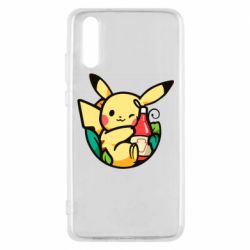 Чехол для Huawei P20 Pikachu with ketchup - PrintSalon