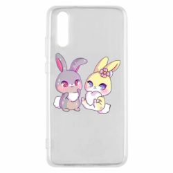 Чехол для Huawei P20 Rabbits In Love - PrintSalon