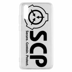 Чохол для Huawei P20 SCP logo text - PrintSalon