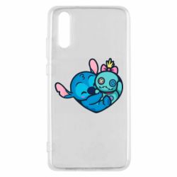 Чехол для Huawei P20 Стич с куклой - PrintSalon