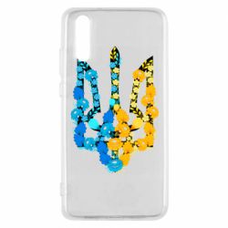 Чехол для Huawei P20 Тризуб цветы Украина