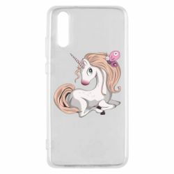 Чехол для Huawei P20 Unicorn with bow tie - PrintSalon