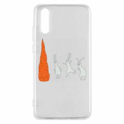 Чехол для Huawei P20 Зайцы возле морковки - PrintSalon
