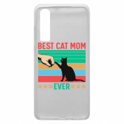 Чехол для Huawei P30 Best cat mom ever - PrintSalon
