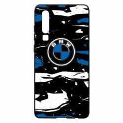Чехол для Huawei P30 BMW logo and art background - PrintSalon