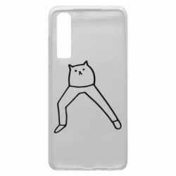 Чехол для Huawei P30 Cat in pants - PrintSalon