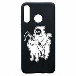 Чохол для Huawei P30 Lite Death and cat - PrintSalon