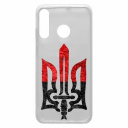 Чехол для Huawei P30 Lite Герб Украины красно-черный - PrintSalon