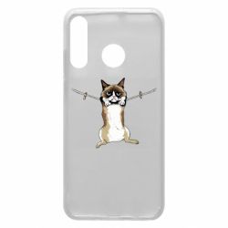 Чехол для Huawei P30 Lite Grumpy Cat On The Rope - PrintSalon