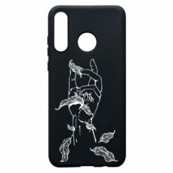 Чехол для Huawei P30 Lite Hand with leafs - PrintSalon