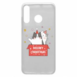 Чехол для Huawei P30 Lite Meowy Christmas ( present box ) - PrintSalon