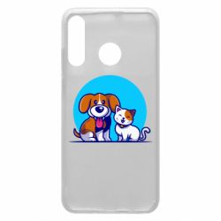 Чехол для Huawei P30 Lite Собачка и котик - PrintSalon