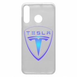Чехол для Huawei P30 Lite Tesla logo gradient - PrintSalon