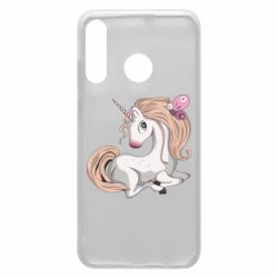 Чехол для Huawei P30 Lite Unicorn with bow tie - PrintSalon