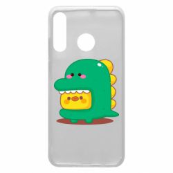 Чехол для Huawei P30 Lite Уточка в костюме динозавра - PrintSalon