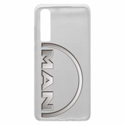 Чехол для Huawei P30 Man metallic logo - PrintSalon