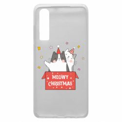 Чехол для Huawei P30 Meowy Christmas ( present box ) - PrintSalon