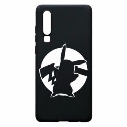 Чехол для Huawei P30 Pikachu silhouette-PrintSalon Чехол для Huawei P30 Pikachu silhouette