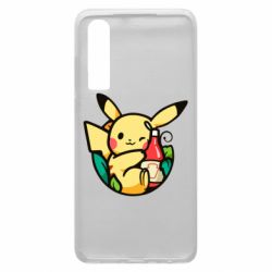 Чехол для Huawei P30 Pikachu with ketchup - PrintSalon