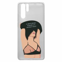 Чехол для Huawei P30 Pro Gentleman Is Simply A Patient Wolf - PrintSalon