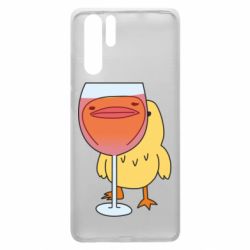 Чехол для Huawei P30 Pro Качка і келих вина - PrintSalon