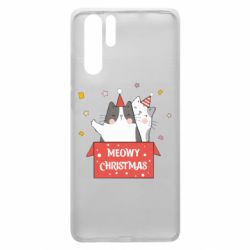 Чехол для Huawei P30 Pro Meowy Christmas ( present box ) - PrintSalon