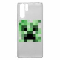 Чехол для Huawei P30 Pro Minecraft minimalist Creeper - PrintSalon