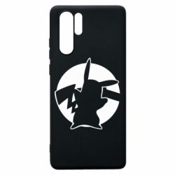 Чехол для Huawei P30 Pro Pikachu silhouette - PrintSalon