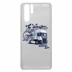 Чехол для Huawei P30 Pro Scania watercolor art - PrintSalon