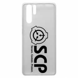Чохол для Huawei P30 Pro SCP logo text - PrintSalon