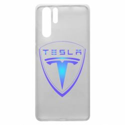 Чехол для Huawei P30 Pro Tesla logo gradient - PrintSalon