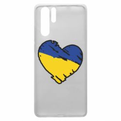 Чехол для Huawei P30 Pro Украина сердце с царапинами - PrintSalon