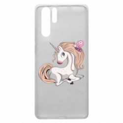 Чехол для Huawei P30 Pro Unicorn with bow tie - PrintSalon